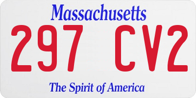 MA license plate 297CV2