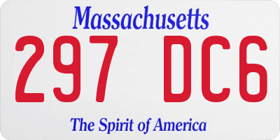 MA license plate 297DC6