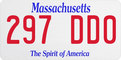 MA license plate 297DD0