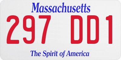 MA license plate 297DD1