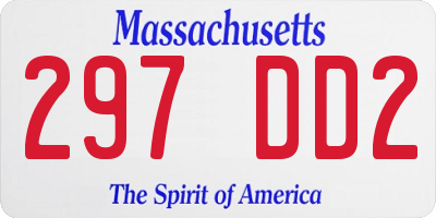 MA license plate 297DD2