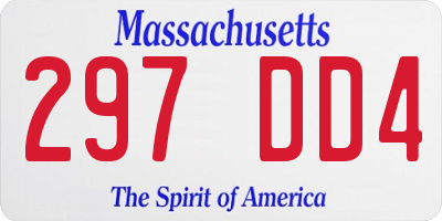MA license plate 297DD4