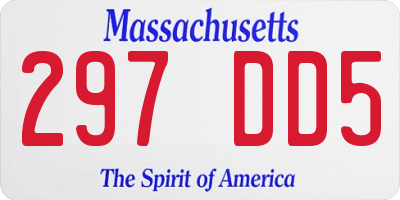 MA license plate 297DD5