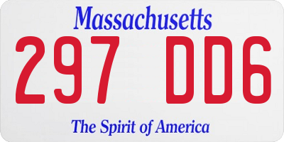 MA license plate 297DD6
