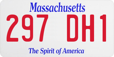 MA license plate 297DH1