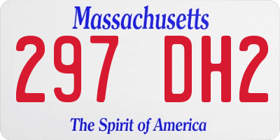 MA license plate 297DH2