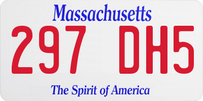 MA license plate 297DH5