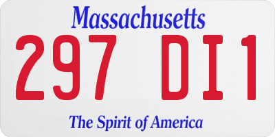 MA license plate 297DI1