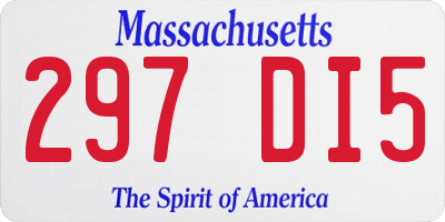 MA license plate 297DI5