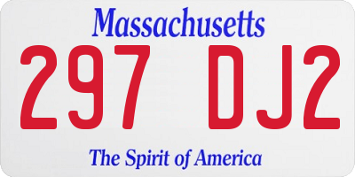 MA license plate 297DJ2