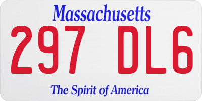 MA license plate 297DL6