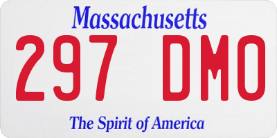 MA license plate 297DM0