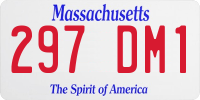 MA license plate 297DM1