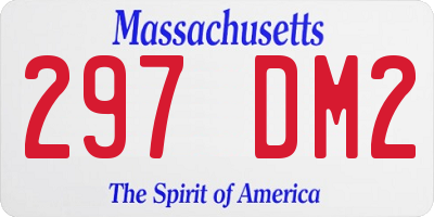 MA license plate 297DM2