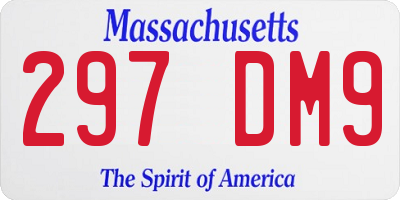 MA license plate 297DM9