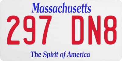 MA license plate 297DN8