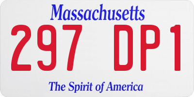 MA license plate 297DP1