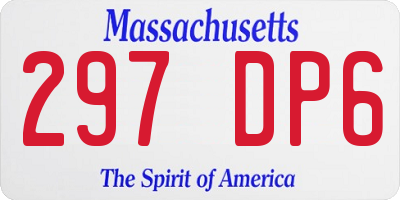 MA license plate 297DP6