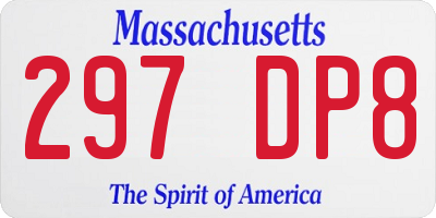 MA license plate 297DP8
