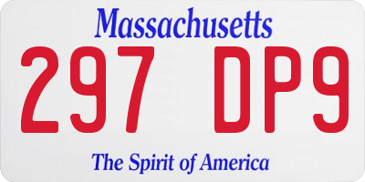MA license plate 297DP9