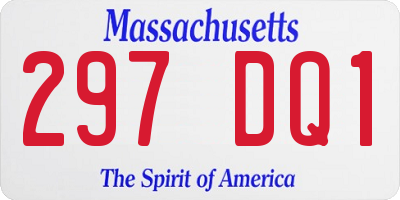 MA license plate 297DQ1