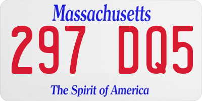 MA license plate 297DQ5