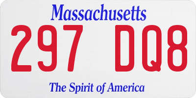 MA license plate 297DQ8