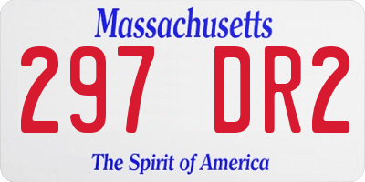 MA license plate 297DR2