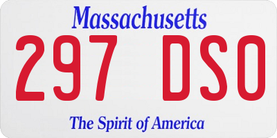 MA license plate 297DS0