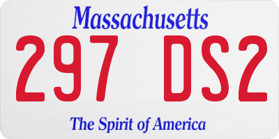 MA license plate 297DS2