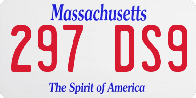 MA license plate 297DS9