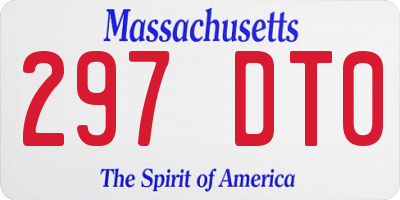 MA license plate 297DT0