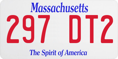 MA license plate 297DT2