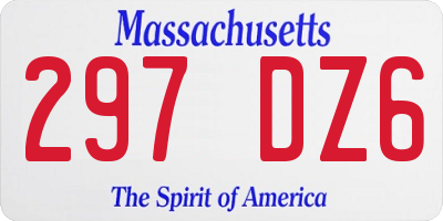 MA license plate 297DZ6