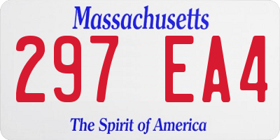 MA license plate 297EA4