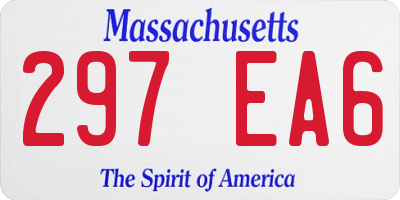 MA license plate 297EA6