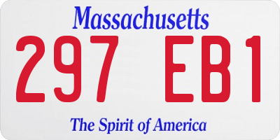 MA license plate 297EB1