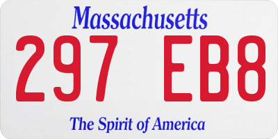 MA license plate 297EB8