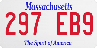 MA license plate 297EB9