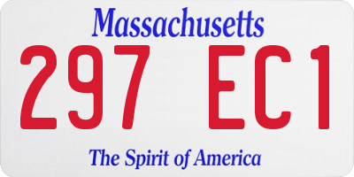 MA license plate 297EC1