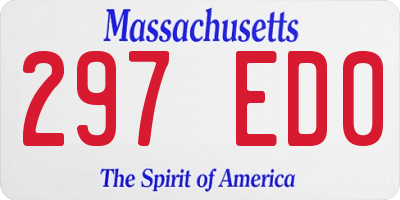 MA license plate 297ED0