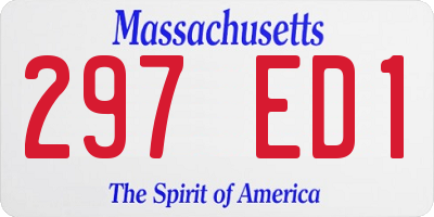 MA license plate 297ED1
