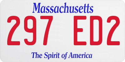 MA license plate 297ED2