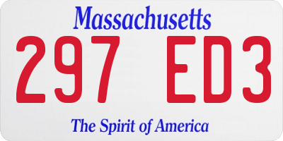 MA license plate 297ED3