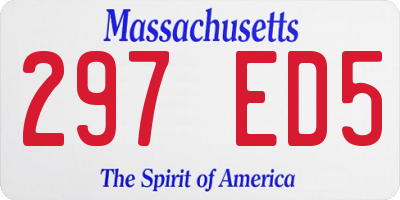 MA license plate 297ED5
