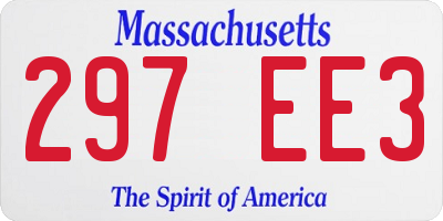 MA license plate 297EE3