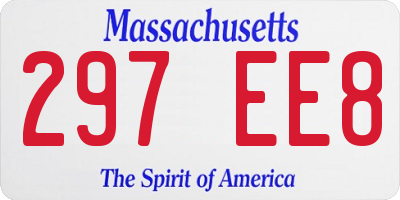 MA license plate 297EE8