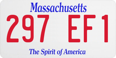 MA license plate 297EF1