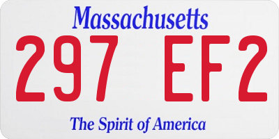 MA license plate 297EF2