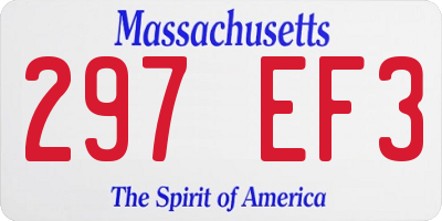 MA license plate 297EF3